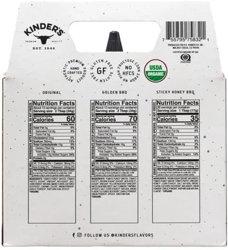 Kinder's Summer 3 Pack (Golden BBQ, Original and Sticky Honey BBQ Sauces)