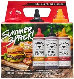 Kinder's Summer 3 Pack (Golden BBQ, Original and Sticky Honey BBQ Sauces)