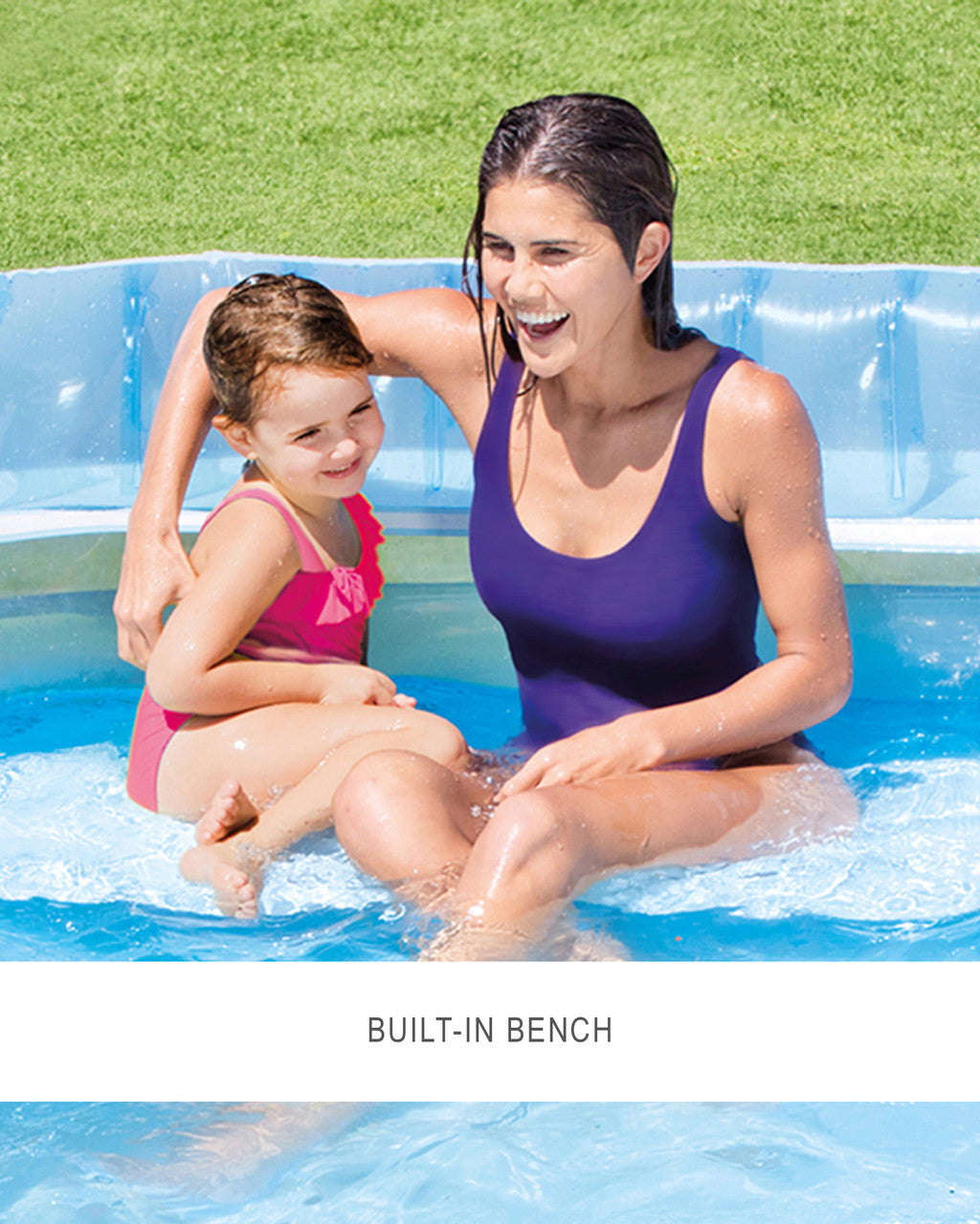 Intex Swim Center Round Inflatable Family Lounge Pool