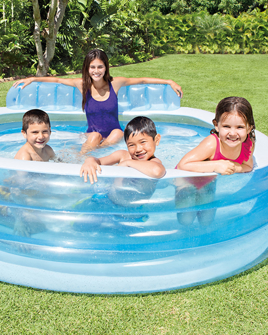 Intex Swim Center Round Inflatable Family Lounge Pool