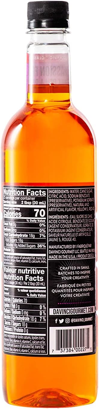 DaVinci Gourmet Classic Passion Fruit Syrup (750ml)