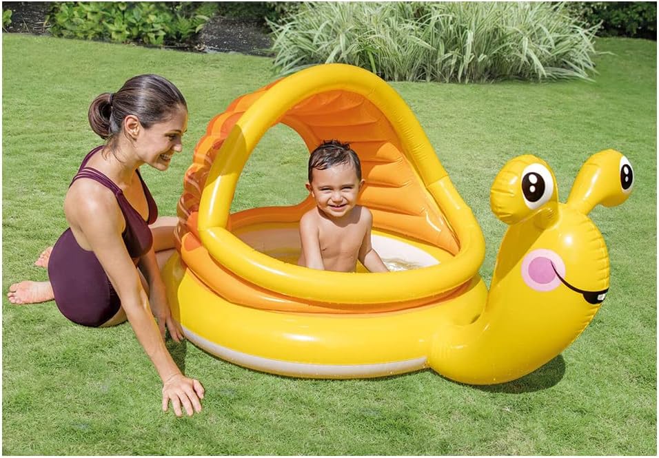 Intex Inflatable Lazy Snail Shade Baby Pool