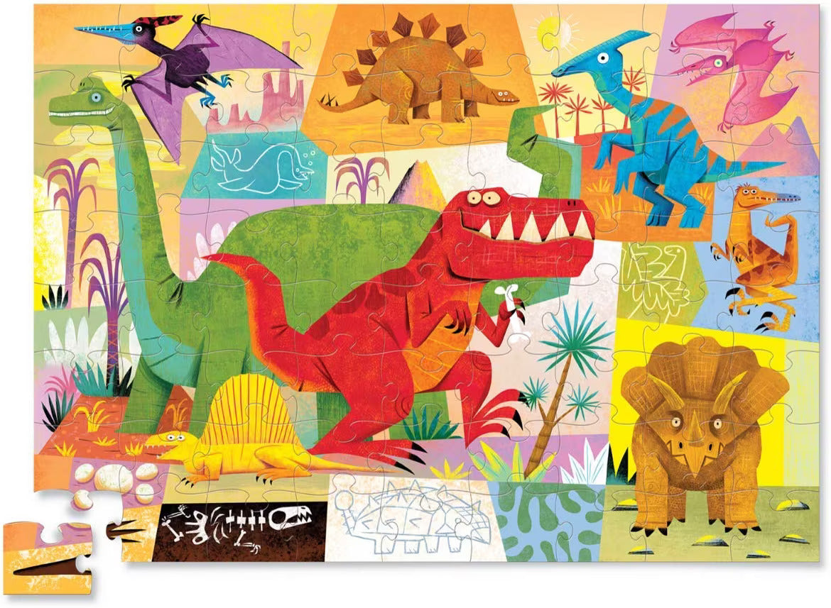 Crocodile Creek Dinosaurs 72pc Puzzle - Giftware Canada Collectibles and Decor
