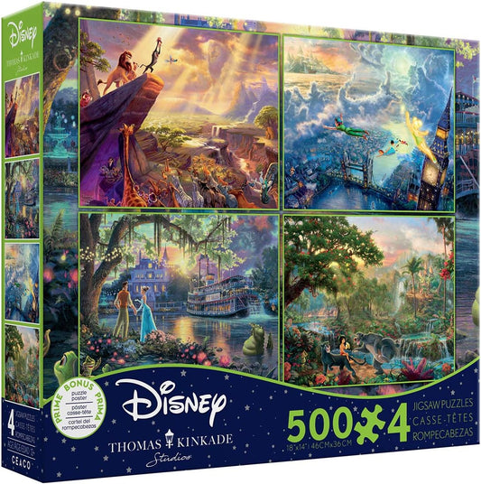 Thomas Kinkade - The Disney Collection Puzzles - 4in1 Multipack - Giftware Canada Collectibles and Decor