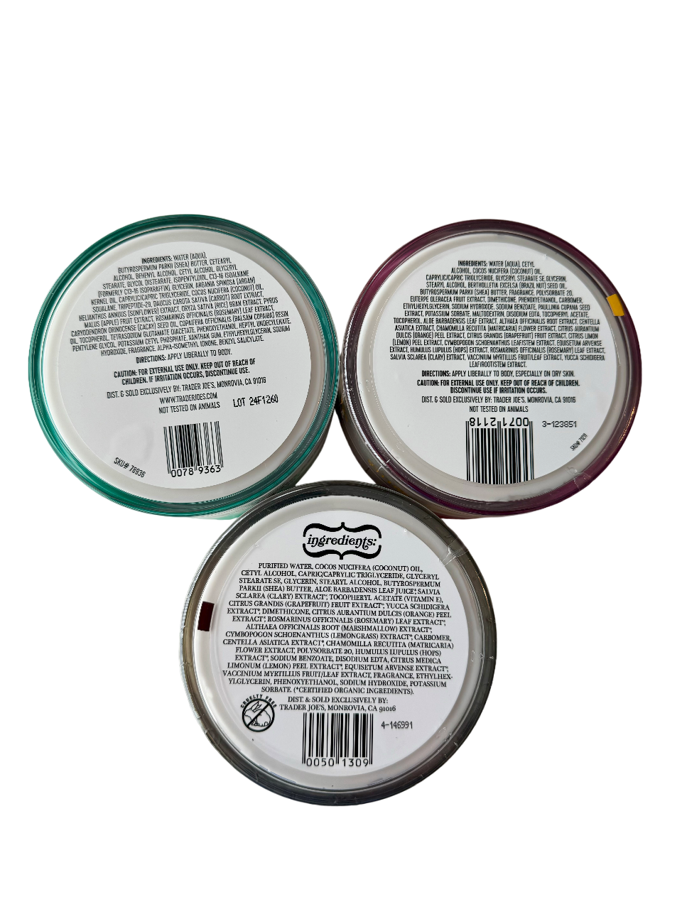 Trader Joe's Body Butter Set (Brazil Nut, Cacay Oil and Coconut)