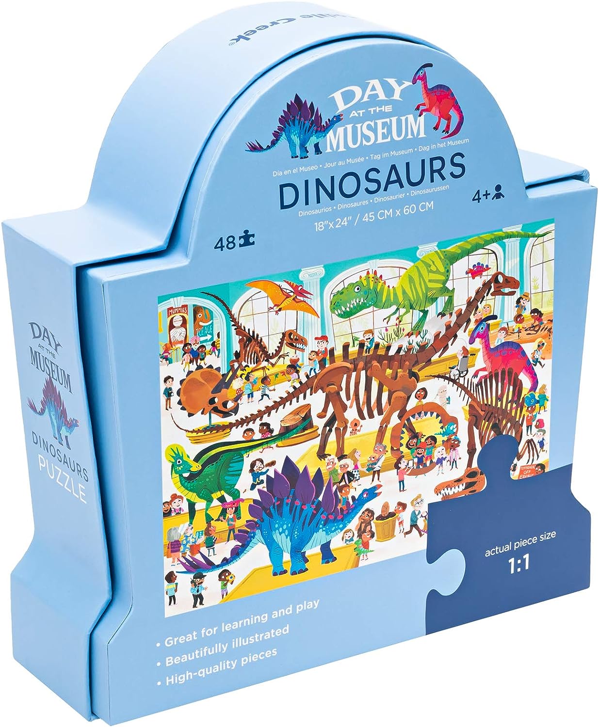 Crocodile Creek Day At The Dinosaur Museum 48pc Puzzle - Giftware Canada Collectibles and Decor
