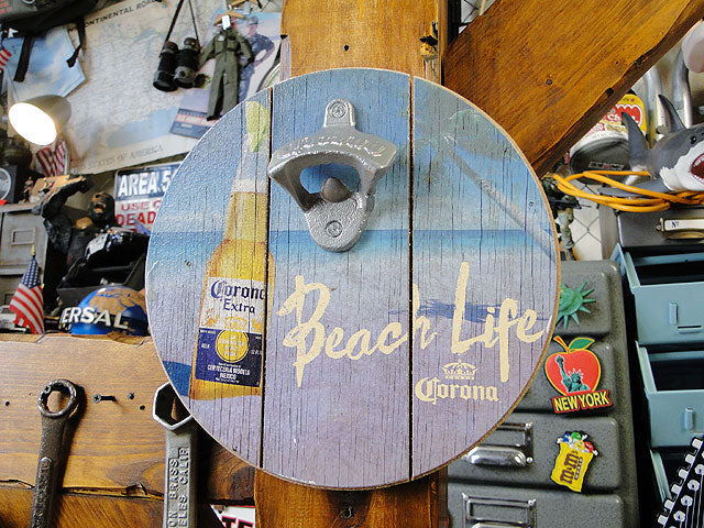 Corona Extra 8" Beach Life Wooden Sign with Bottle Opener - Giftware Canada Collectibles and Decor