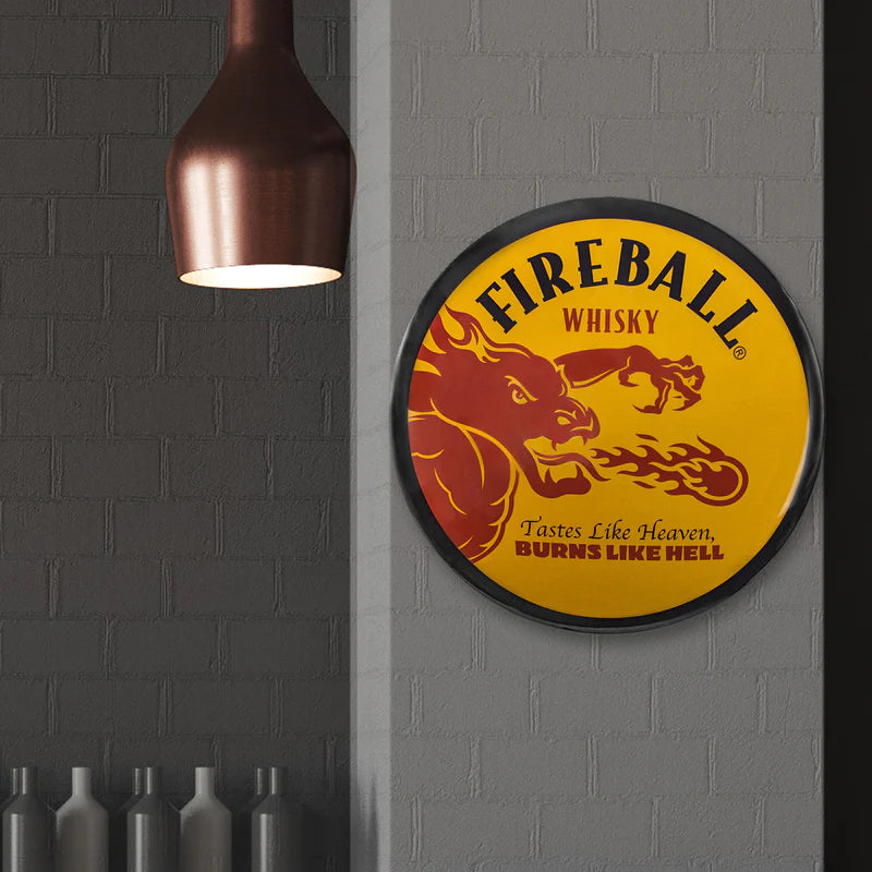 Fireball Whiskey Dome Metal Sign - Giftware Canada Collectibles and Decor