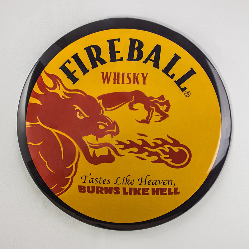 Fireball Whiskey Dome Metal Sign - Giftware Canada Collectibles and Decor