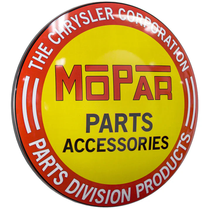 Mopar Parts Domed Metal Sign