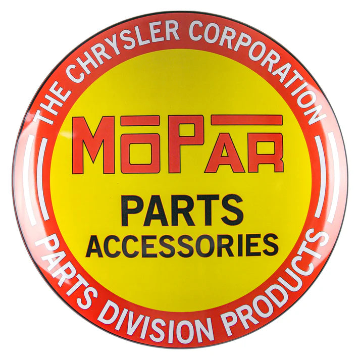 Mopar Parts Domed Metal Sign