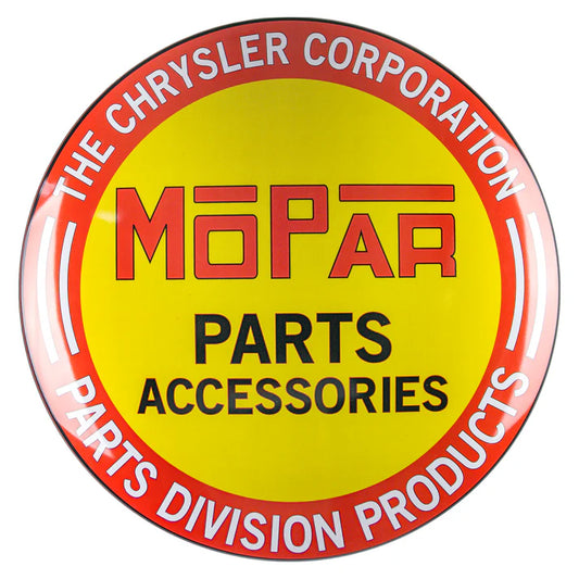 Mopar Parts Domed Metal Sign