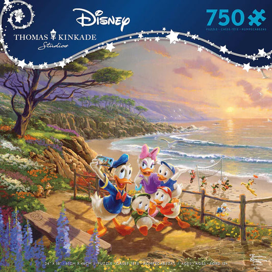Thomas Kinkade - Disney's Donald and Daisy - A Duck Day Afternoon 750pc Puzzle - Giftware Canada Collectibles and Decor
