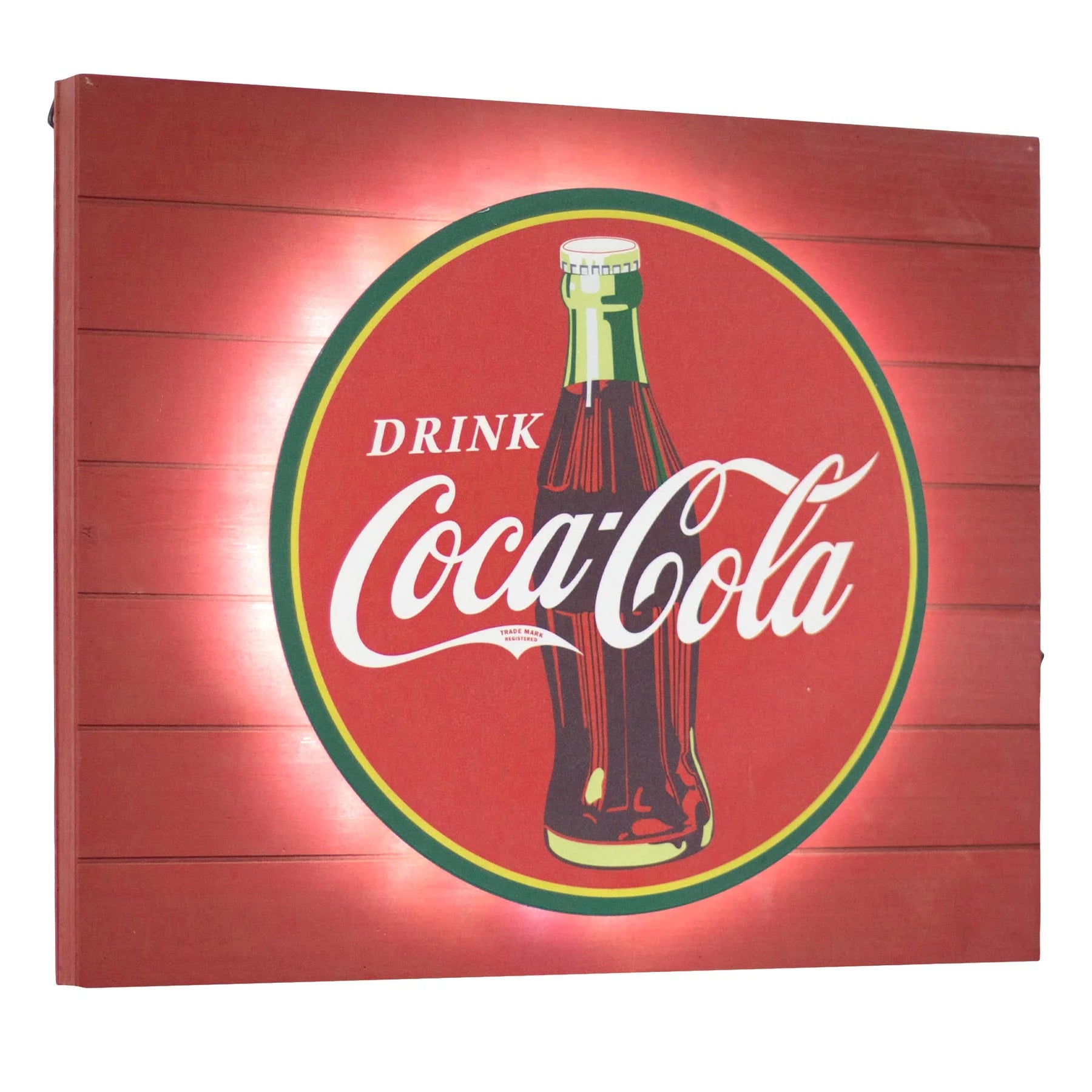 Vintage Coca Cola Metal Backlit LED Sign - Giftware Canada Collectibles and Decor