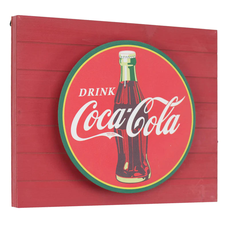 Vintage Coca Cola Metal Backlit LED Sign - Giftware Canada Collectibles and Decor