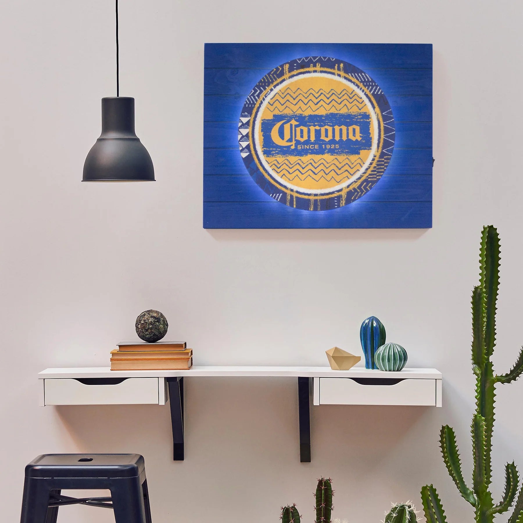 Corona Beer Metal Backlit LED Sign - Giftware Canada Collectibles and Decor