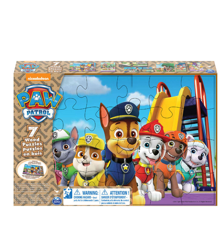 Paw Patrol Wooden Puzzle Set (7 Puzzles) - Giftware Canada Collectibles and Decor