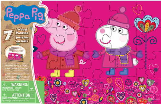 Peppa Pig Wood Puzzle Set (7 Puzzles)