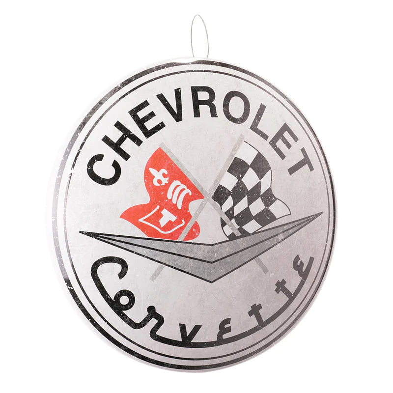 Chevrolet Corvette Dome Metal Sign - Giftware Canada Collectibles and Decor