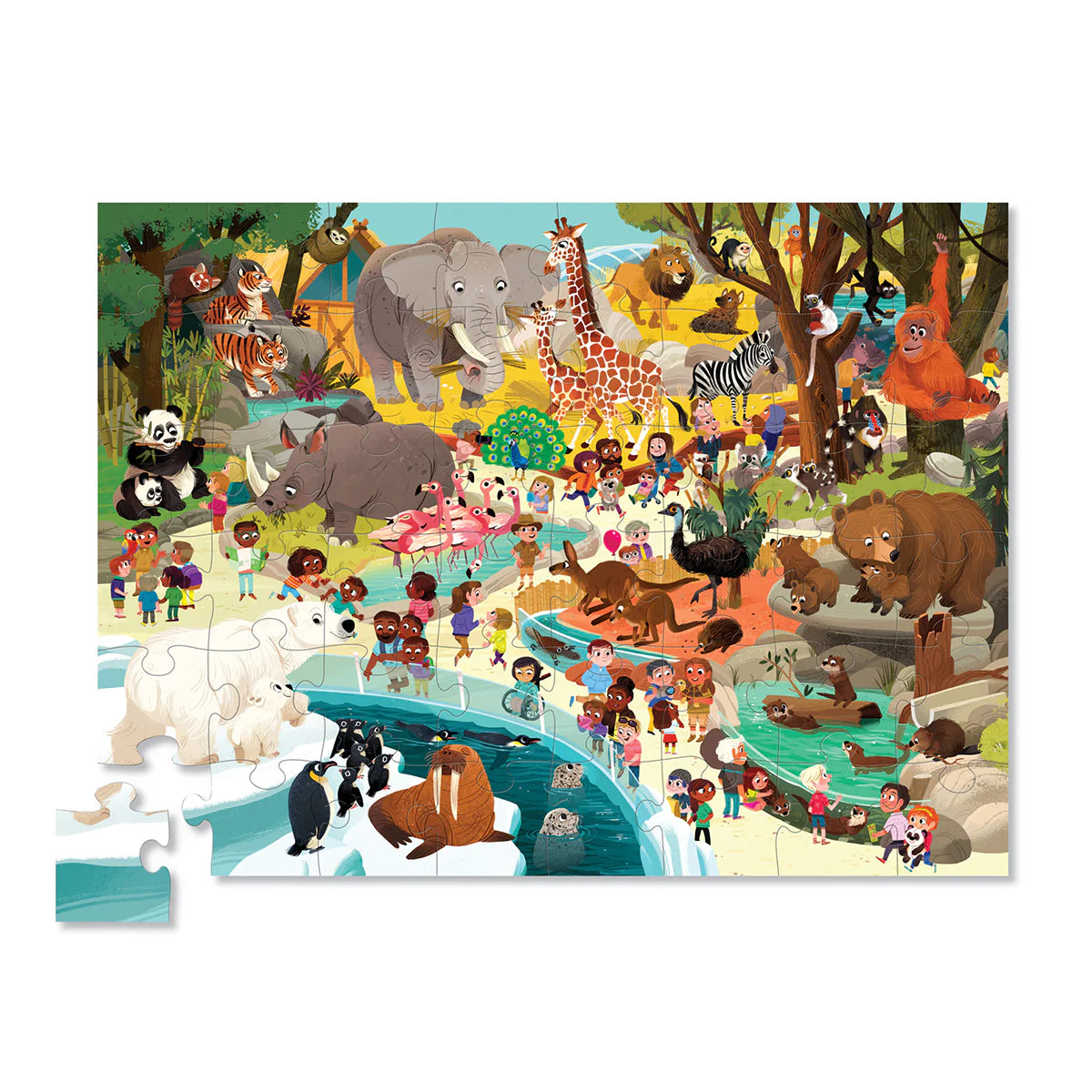 Crocodile Creek Day At The Zoo 48pc Puzzle