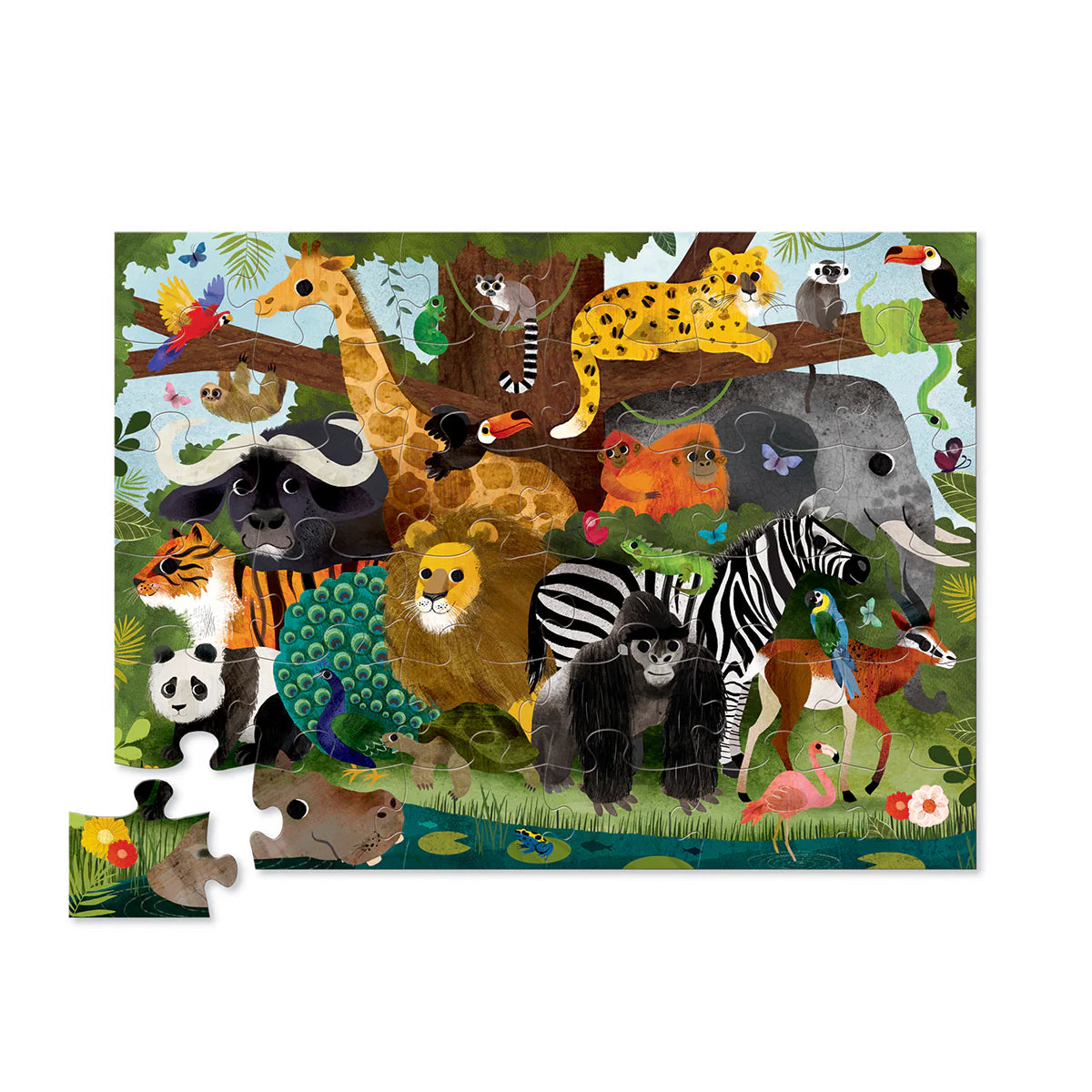 Crocodile Creek 36pc Jungle Friends Floor Puzzle - Giftware Canada Collectibles and Decor