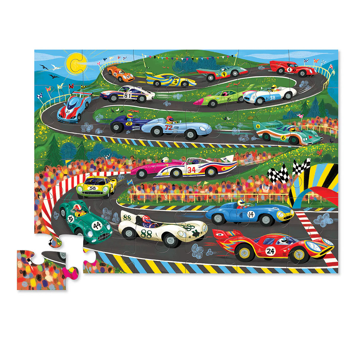 Crocodile Creek Race Day 36pc Floor Puzzle - Giftware Canada Collectibles and Decor