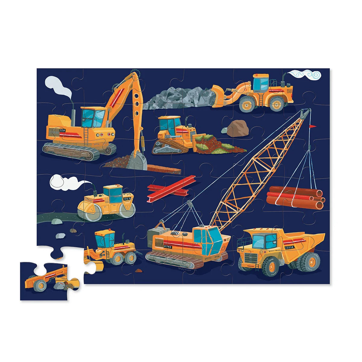 Crocodile Creek Construction Zone 36pc Floor Puzzle - Giftware Canada Collectibles and Decor