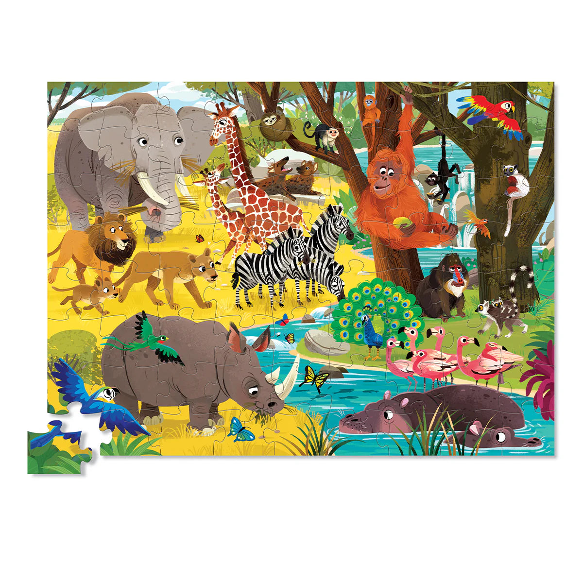 Crocodile Creek Wild Safari 72pc Jigsaw Puzzle - Giftware Canada Collectibles and Decor