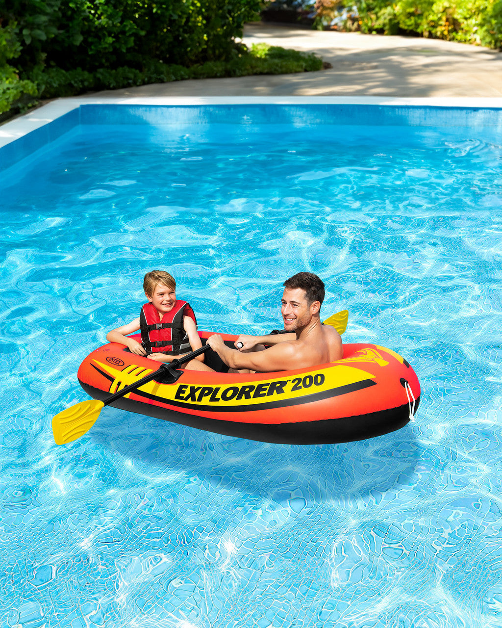 Intex Explorer 200 Inflatable Boat Set - 2 Person