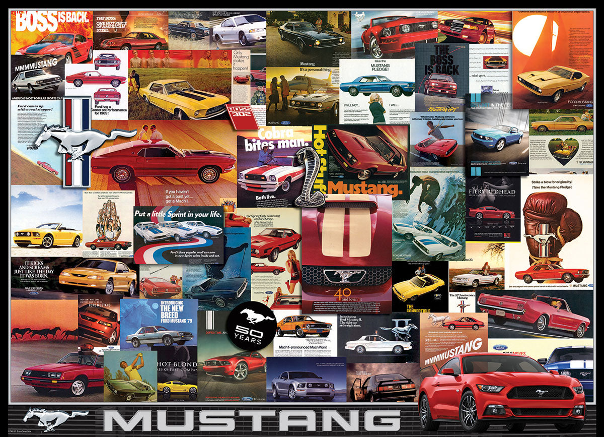 Eurographics - Ford Mustang Advertising 1000pc Puzzle - Giftware Canada Collectibles and Decor