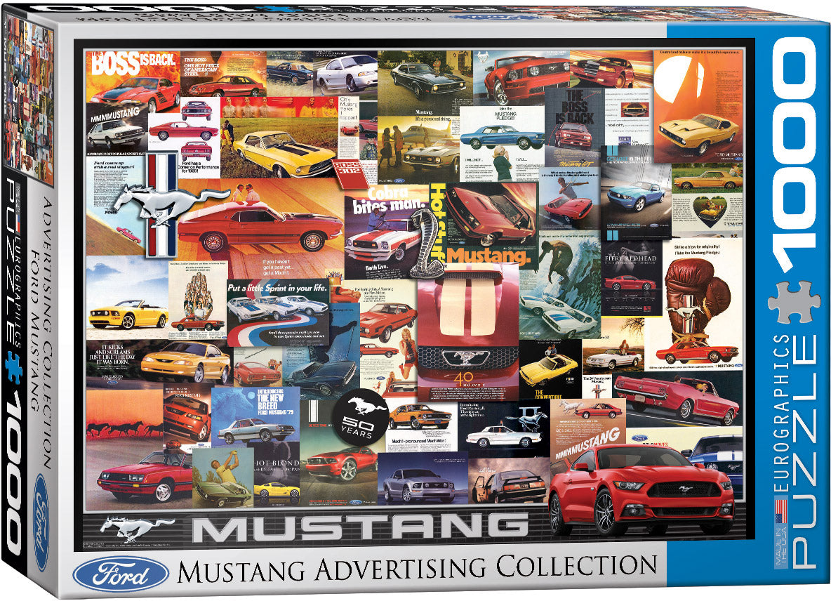 Eurographics - Ford Mustang Advertising 1000pc Puzzle - Giftware Canada Collectibles and Decor