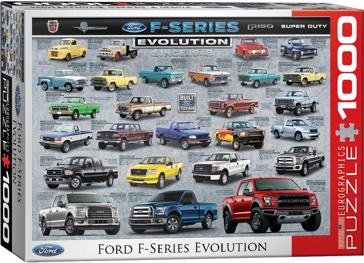 Eurographics - Ford F-Series Evolution 1000pc Puzzle - Giftware Canada Collectibles and Decor