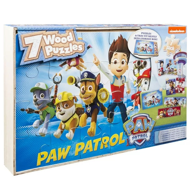 Paw Patrol Wooden Puzzle Set (7 Puzzles) - Giftware Canada Collectibles and Decor