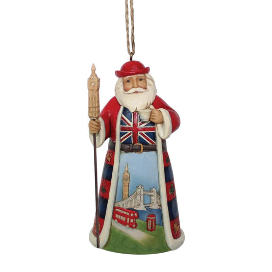 Jim Shore Heartwood Creek - British Santa Ornament