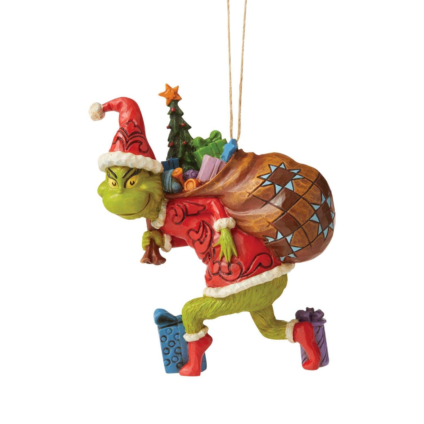 Jim Shore - Grinch Tiptoeing Christmas Tree Ornament