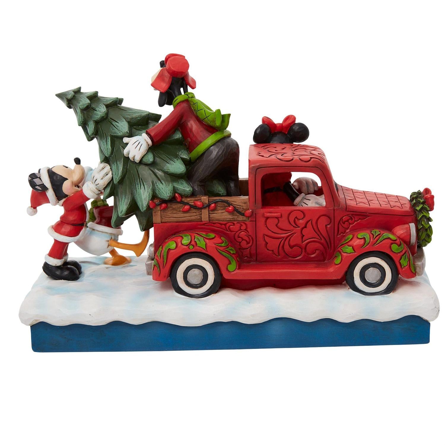 Jim Shore Disney Traditions - Red Truck with Mickey and Friends Christmas - Giftware Canada Collectibles and Decor