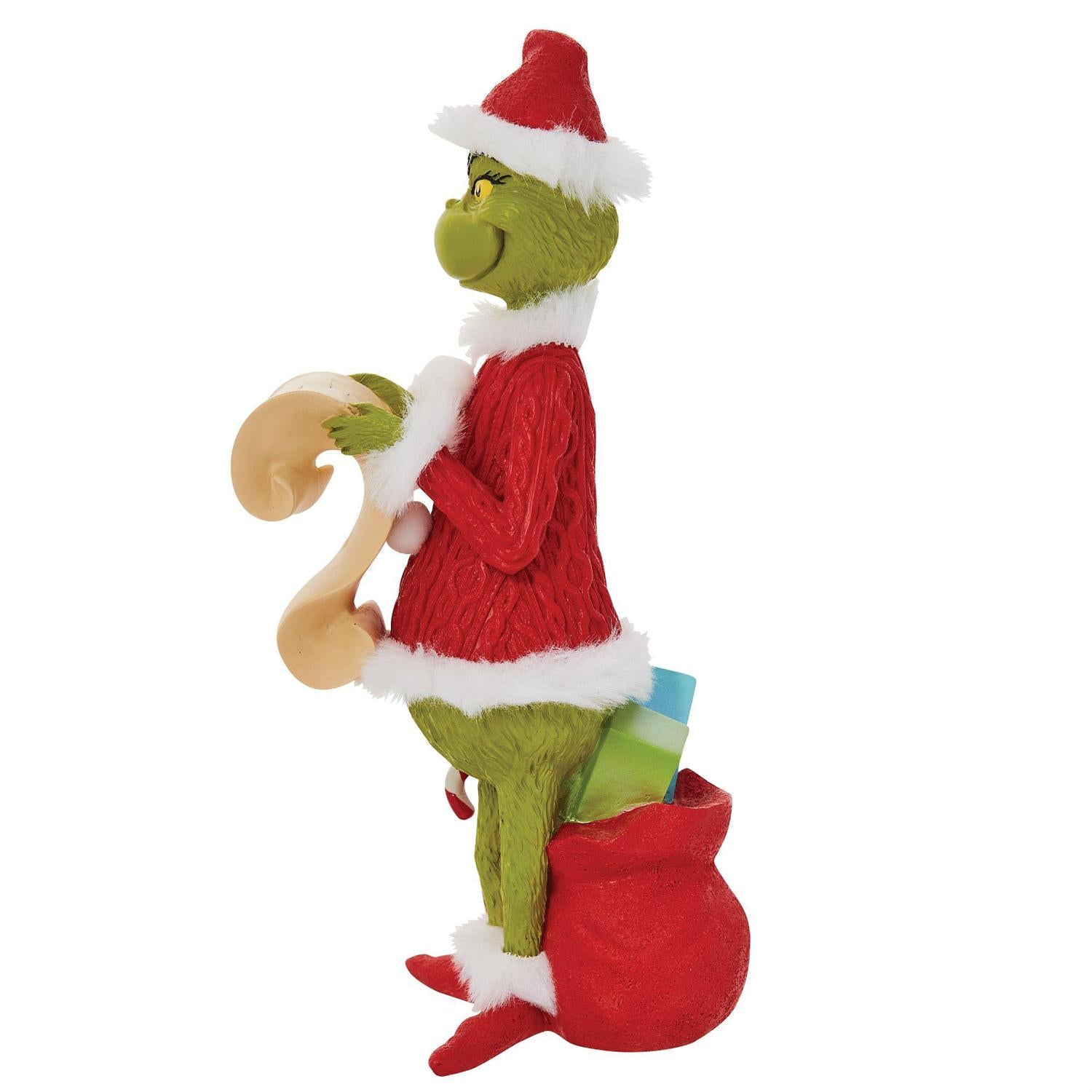 Department 56 - Grinch Figurine "Merry Grinchmas" (Grinch Checking His List) - Giftware Canada Collectibles and Decor