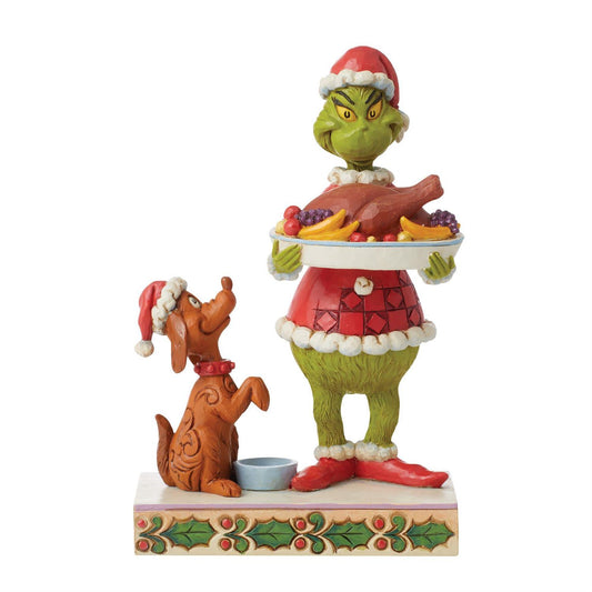 Jim Shore - Grinch with Christmas Dinner - Giftware Canada Collectibles and Decor