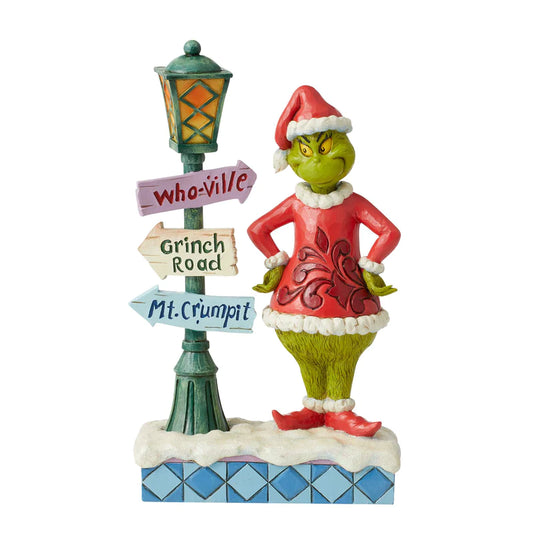 Jim Shore - Grinch by Lit Lamppost - Giftware Canada Collectibles and Decor