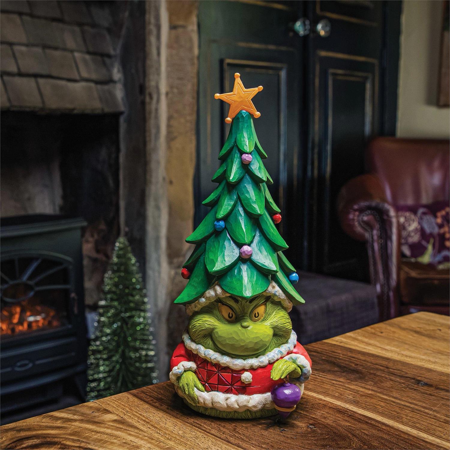 Jim Shore - Grinch Gnome with Tree Hat - Giftware Canada Collectibles and Decor