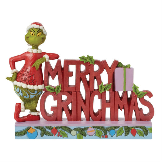 Jim Shore - Grinch Merry Grinchmas Sign