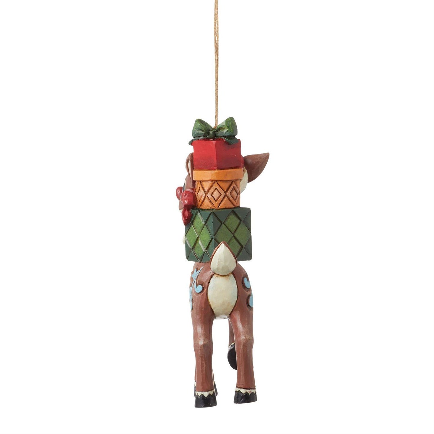 Rudolph Traditions by Jim Shore - Rudolph with Stacked Presents Ornament