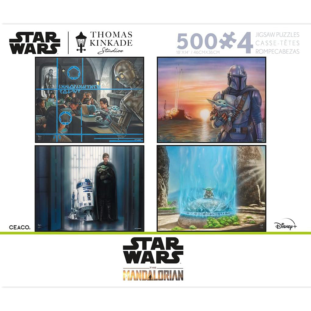 Thomas Kinkade - Star Wars Mandalorian Puzzles - 4in1 Multipack - Giftware Canada Collectibles and Decor