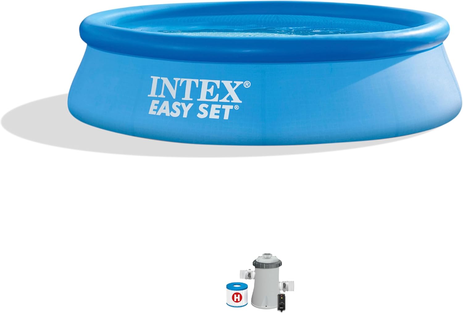 Intex Easy Set 10ft Inflatable Pool with Filter Pump - Quick Setup ...