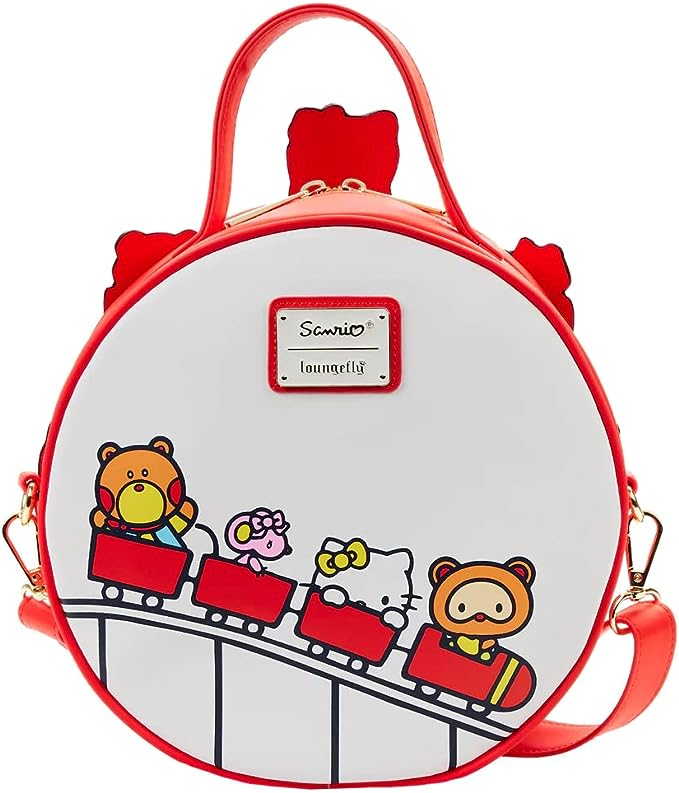 Amazon.com: Loungefly Sanrio Hello Kitty My Melody Kuromi Double Pocket  Adult Womens Double Strap Shoulder Bag Purse : Clothing, Shoes & Jewelry