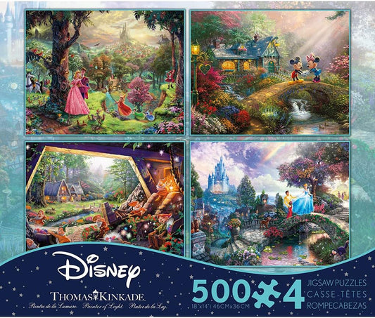 Thomas Kinkade - The Disney Collection Puzzles - 4in1 Multipack - Giftware Canada Collectibles and Decor