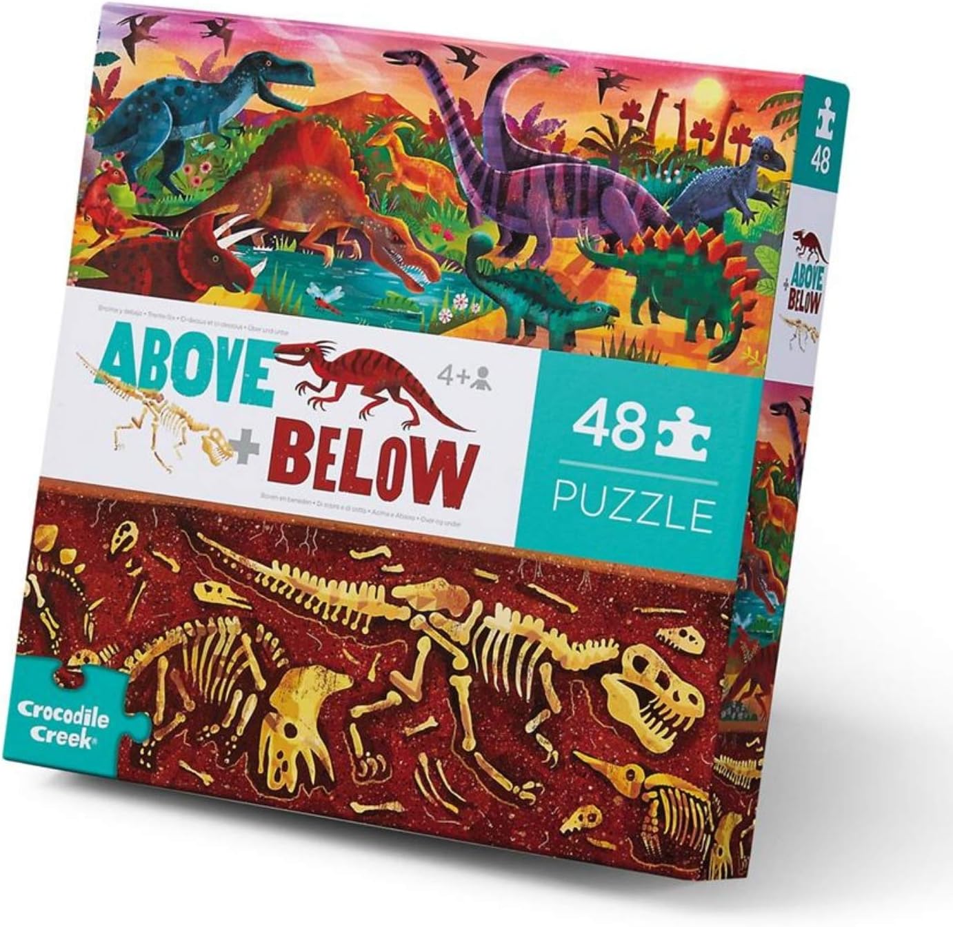 Crocodile Creek 48pc Above and Below Dinosaur Puzzle - Giftware Canada Collectibles and Decor