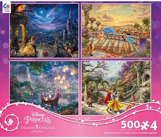 Thomas Kinkade - Disney Princess Collection Puzzles - 4in1 Multipack