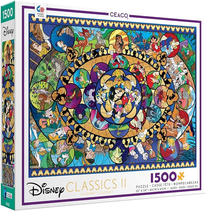 Ceaco Disney Classics II Stained Glass 1500 Piece Puzzle