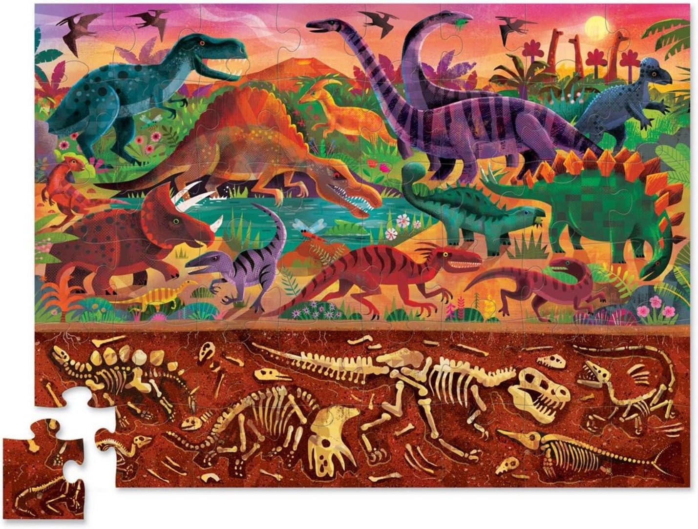 Crocodile Creek 48pc Above and Below Dinosaur Puzzle - Giftware Canada Collectibles and Decor